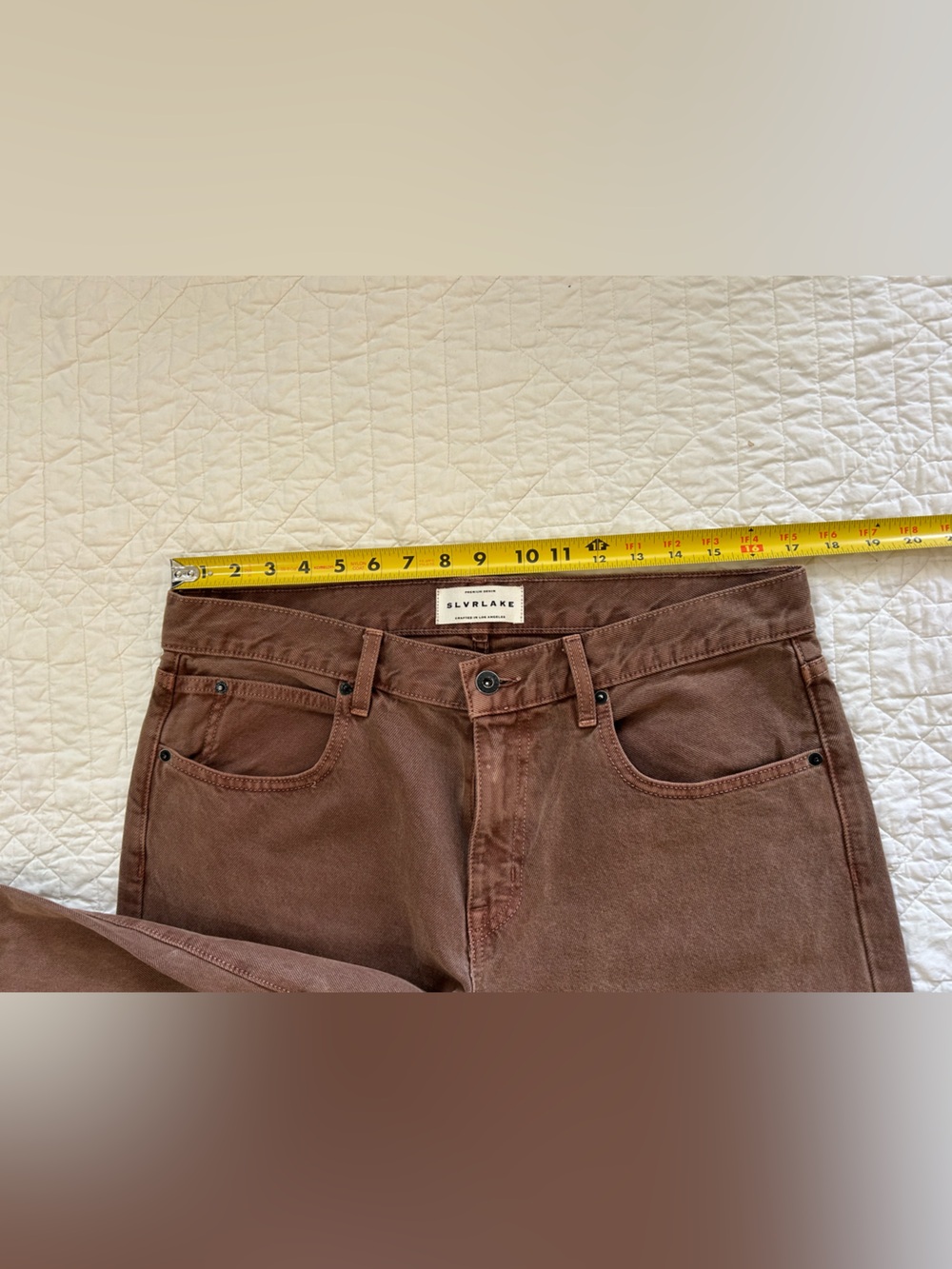 SLVRLAKE Mica Wide-Leg Jeans in Brown size 30 - Picture 6 of 10